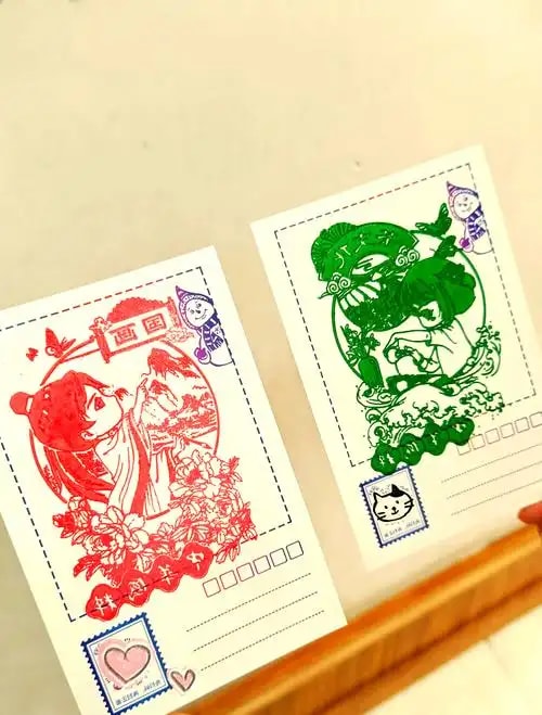 非遗纹样明信片